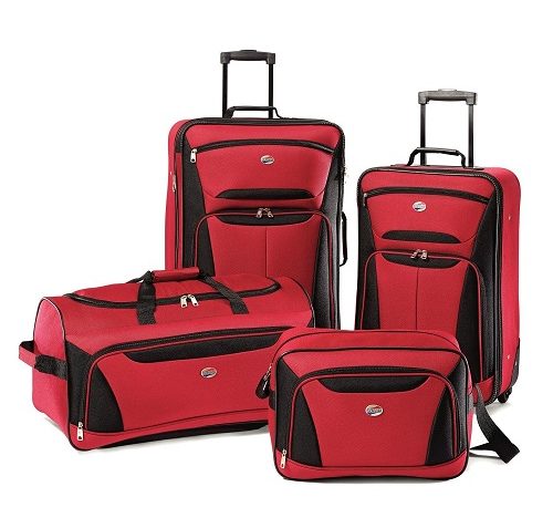 American Tourister Luggage Fieldbrook II 4 Piece Set Red